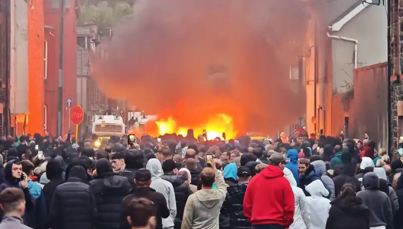 Kuzey İrlanda'da Cinsel Saldırı Protestoları Şiddetle Patlak Verdi: Evler Ateşe Verildi