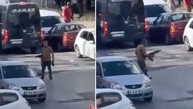 Başakşehir'de Korku Dolu Anlar: Pompalı Tüfekle Yolu Kapatıp Havai Fişek Ateşledi!