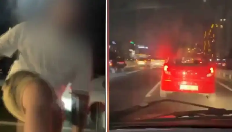Trafikte Dikkat Çeken Maganda Anları Kamera ile Kaydedildi